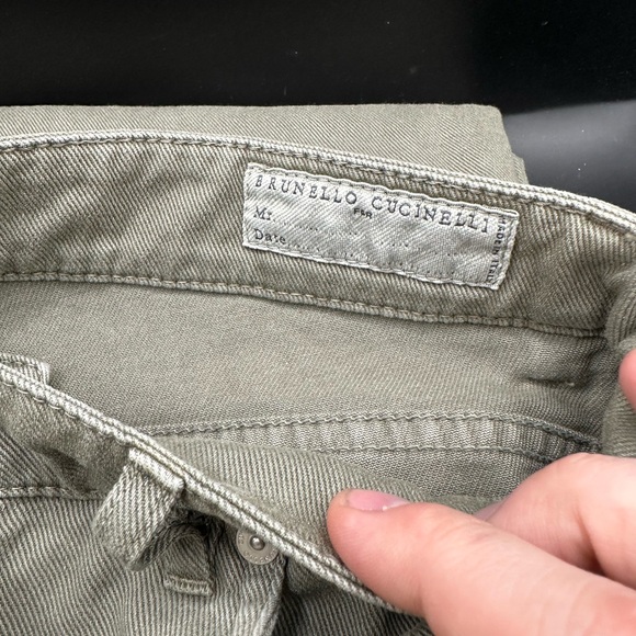 Brunello Cucinelli Olive Skinny Tapered Jeans - Picture 4 of 8